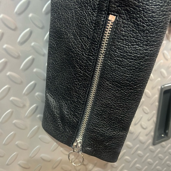 NWT Madewell Shrunken Zip-Front Jacket in Leather. - Picture 12 of 12